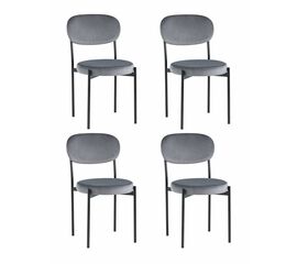 Стул Бриф NEW велюр серый 4 шт | Интернет магазин мебели и декора LifeDekor