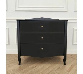 Комод "Версаль" 3 ящика (черный матовый) | Интернет магазин мебели и декора LifeDekor