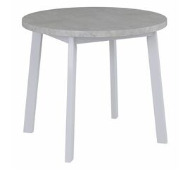 Стол Next круглый раскладной 100-130x100x76,5см, Бетон Лайт, белый | Интернет магазин мебели и декора LifeDekor