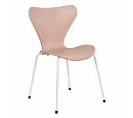 Стул Seven Style пудровый с белыми ножками | Интернет магазин мебели и декора LifeDekor