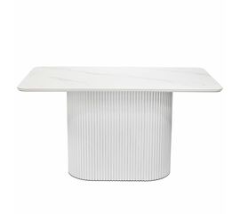 Стол Festa 140x85x77см, керамогранит белый мрамор | Интернет магазин мебели и декора LifeDekor
