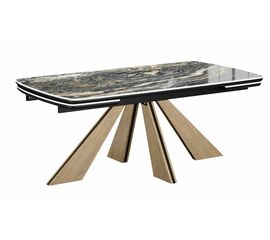 Стол DikLine DKP180 Керамика Amadeus/подстолье черное/опоры дуб галифакс (2 уп.) | Интернет магазин мебели и декора LifeDekor