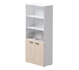 Шкаф комбинированный Everprof EVO 800х383x1835 Белый/Дуб Соната | Интернет магазин мебели и декора LifeDekor