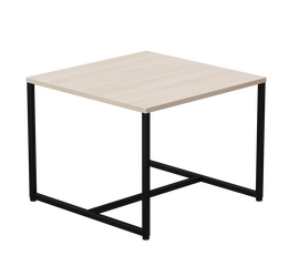 Стол журнальный Everprof EVO 604х604х460 Дуб Соната/Черный | Интернет магазин мебели и декора LifeDekor