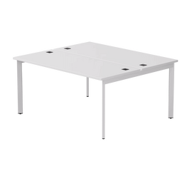 Бенч-система на 2 места Everprof EVO на металлокаркасе 1580х670(1370)x755 опоры 45гр Белый/Белый | Интернет магазин мебели и декора LifeDekor