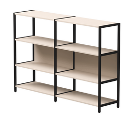 Набор стеллажных систем №1 Everprof EVO 1635x385x1120 Кашемир/Черный | Интернет магазин мебели и декора LifeDekor