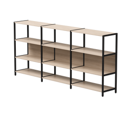 Набор стеллажных систем №3 Everprof EVO 2440x385x1120 Дуб Соната/Черный | Интернет магазин мебели и декора LifeDekor