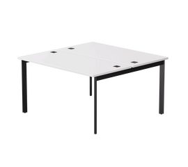 Бенч-система на 2 места Everprof EVO на металлокаркасе 1380х670(1370)x755 опоры 45гр Белый/Черный | Интернет магазин мебели и декора LifeDekor