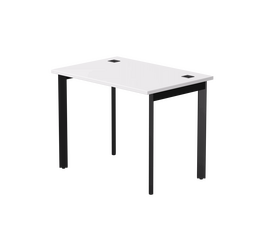 Стол прямой Everprof EVO на металлокаркасе 980х670х755 мм опоры 45гр Белый/Черный | Интернет магазин мебели и декора LifeDekor