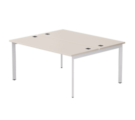 Бенч-система на 2 места Everprof EVO на металлокаркасе 1580х670(1370)x755 опоры 45гр Кашемир/Белый | Интернет магазин мебели и декора LifeDekor