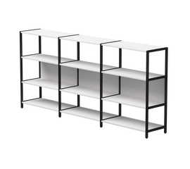 Набор стеллажных систем №3 Everprof EVO 2440x385x1120 Белый/Черный | Интернет магазин мебели и декора LifeDekor