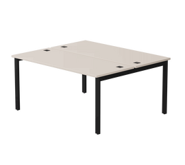 Бенч-система на 2 места Everprof EVO на металлокаркасе 1580х670(1370)x755 Кашемир/Черный | Интернет магазин мебели и декора LifeDekor