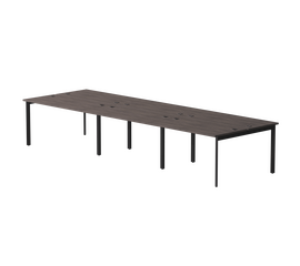 Бенч-система на 6 мест Everprof EVO на металлокаркасе 3540х670(1370)x755 опоры 45гр Дуб Пасадена/Черный | Интернет магазин мебели и декора LifeDekor