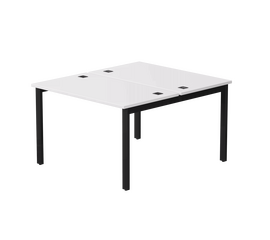 Бенч-система на 2 места Everprof EVO на металлокаркасе 1180х670(1370)x755 Белый/Черный | Интернет магазин мебели и декора LifeDekor