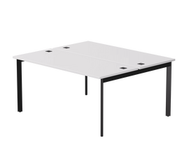 Бенч-система на 2 места Everprof EVO на металлокаркасе 1580х670(1370)x755 опоры 45гр Белый/Черный | Интернет магазин мебели и декора LifeDekor