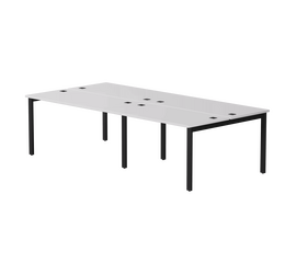 Бенч-система на 4 места Everprof EVO на металлокаркасе 2360х670(1370)x755 Белый/Черный | Интернет магазин мебели и декора LifeDekor