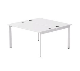 Бенч-система на 2 места Everprof EVO на металлокаркасе 1380х670(1370)x755 опоры 45гр Белый/Белый | Интернет магазин мебели и декора LifeDekor