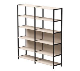 Набор стеллажных систем №6 Everprof EVO 1635x385x1840 Кашемир/Черный | Интернет магазин мебели и декора LifeDekor