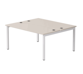 Бенч-система на 2 места Everprof EVO на металлокаркасе 1580х670(1370)x755 Кашемир/Белый | Интернет магазин мебели и декора LifeDekor