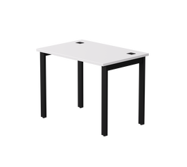 Стол прямой Everprof EVO на металлокаркасе 980х670х755 мм Белый/Черный | Интернет магазин мебели и декора LifeDekor