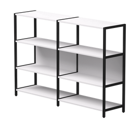 Набор стеллажных систем №1 Everprof EVO 1635x385x1120 Белый/Черный | Интернет магазин мебели и декора LifeDekor