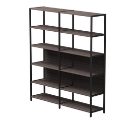 Набор стеллажных систем №6 Everprof EVO 1635x385x1840 Дуб Пасадена/Черный | Интернет магазин мебели и декора LifeDekor