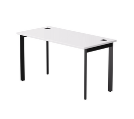Стол прямой Everprof EVO на металлокаркасе 1380х670х755 мм опоры 45гр Белый/Черный | Интернет магазин мебели и декора LifeDekor