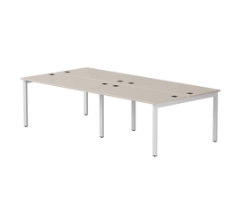 Бенч-система на 4 места Everprof EVO на металлокаркасе 2360х670(1370)x755 Кашемир/Белый | Интернет магазин мебели и декора LifeDekor