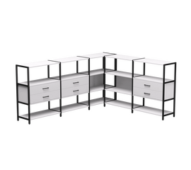 Набор стеллажных систем №15 Everprof EVO 2440x2020x1120 Белый/Черный | Интернет магазин мебели и декора LifeDekor