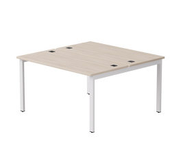 Бенч-система на 2 места Everprof EVO на металлокаркасе 1380х670(1370)x755 Дуб Соната/Белый | Интернет магазин мебели и декора LifeDekor