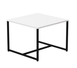 Стол журнальный Everprof EVO 604х604х460 Белый/Черный | Интернет магазин мебели и декора LifeDekor