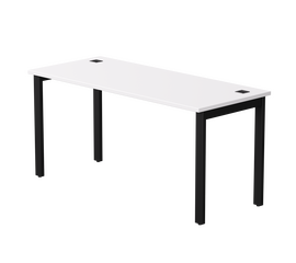 Стол прямой Everprof EVO на металлокаркасе 1580х670х755 мм Белый/Черный | Интернет магазин мебели и декора LifeDekor