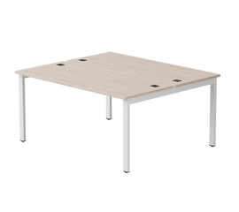 Бенч-система на 2 места Everprof EVO на металлокаркасе 1580х670(1370)x755 Дуб Соната/Белый | Интернет магазин мебели и декора LifeDekor