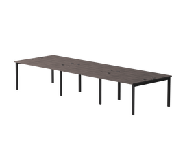 Бенч-система на 6 мест Everprof EVO на металлокаркасе 4740х670(1370)x755 Дуб Пасадена/Черный | Интернет магазин мебели и декора LifeDekor