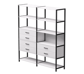 Набор стеллажных систем №8 Everprof EVO 2440x385x1840 Белый/Черный | Интернет магазин мебели и декора LifeDekor