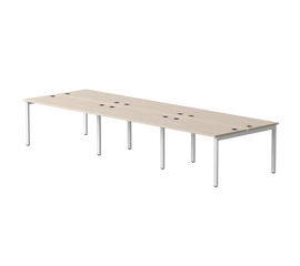 Бенч-система на 6 мест Everprof EVO на металлокаркасе 4740х670(1370)x755 Дуб Соната/Белый | Интернет магазин мебели и декора LifeDekor