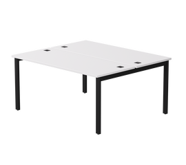 Бенч-система на 2 места Everprof EVO на металлокаркасе 1580х670(1370)x755 Белый/Черный | Интернет магазин мебели и декора LifeDekor