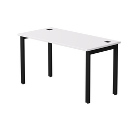 Стол прямой Everprof EVO на металлокаркасе 1380х670х755 мм Белый/Черный | Интернет магазин мебели и декора LifeDekor