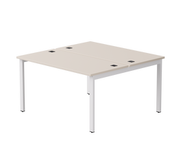 Бенч-система на 2 места Everprof EVO на металлокаркасе 1380х670(1370)x755 Кашемир/Белый | Интернет магазин мебели и декора LifeDekor