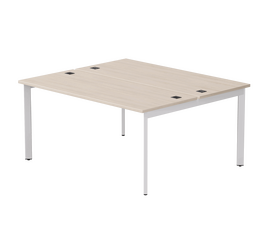 Бенч-система на 2 места Everprof EVO на металлокаркасе 1580х670(1370)x755 опоры 45гр Дуб Соната/Белый | Интернет магазин мебели и декора LifeDekor