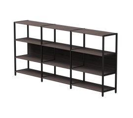 Набор стеллажных систем №3 Everprof EVO 2440x385x1120 Дуб Пасадена/Черный | Интернет магазин мебели и декора LifeDekor