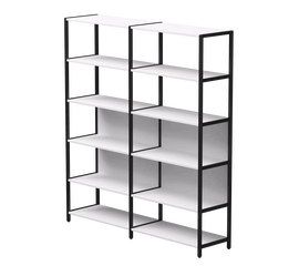 Набор стеллажных систем №6 Everprof EVO 1635x385x1840 Белый/Черный | Интернет магазин мебели и декора LifeDekor