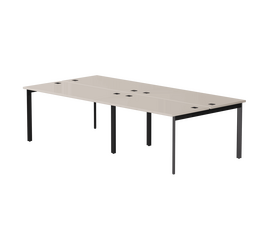 Бенч-система на 4 места Everprof EVO на металлокаркасе 2360х670(1370)x755 опоры 45гр Кашемир/Черный | Интернет магазин мебели и декора LifeDekor