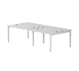 Бенч-система на 4 места Everprof EVO на металлокаркасе 2760х670(1370)x755 Белый/Белый | Интернет магазин мебели и декора LifeDekor