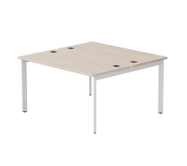 Бенч-система на 2 места Everprof EVO на металлокаркасе 1380х670(1370)x755 опоры 45гр Дуб Соната/Белый | Интернет магазин мебели и декора LifeDekor