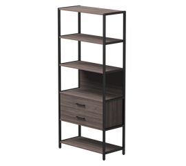 Набор стеллажных систем №5 Everprof EVO 830x385x1840 Дуб Пасадена/Черный | Интернет магазин мебели и декора LifeDekor