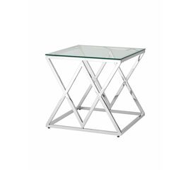 Журнальный стол 55*55 ИНСИГНИЯ серебро | Интернет магазин мебели и декора LifeDekor