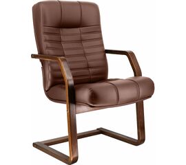 Кресло Everprof Atlant Wood CF Экокожа Коричневый | Интернет магазин мебели и декора LifeDekor