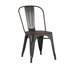 Стул TOLIX WOOD черный патина золото | Интернет магазин мебели и декора LifeDekor