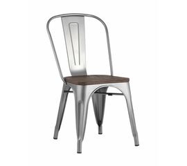 Стул TOLIX WOOD серебристый матовый | Интернет магазин мебели и декора LifeDekor